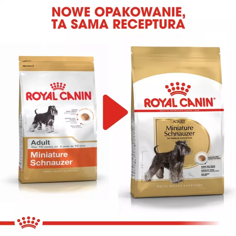Sausā suņu barība Royal Canin Miniature Schnauzer Adult, mājputnu gaļa, 3 kg, mazām šķirnēm
