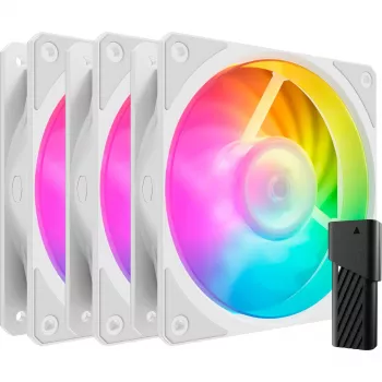 COOLER MASTER Mobius 120P ARGB 120mm Balts 3-Pack