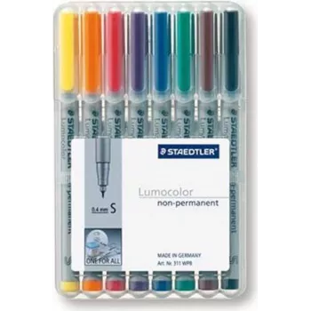 Marķieris Staedtler 311 WP8 8 gab. Melns Zils Brūns Zaļš Oranžs Sarkans Violets Dzeltens