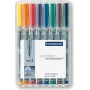 Marķieris Staedtler 311 WP8 8 gab. Melns Zils Brūns Zaļš Oranžs Sarkans Violets Dzeltens