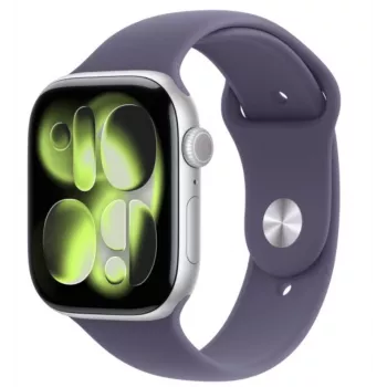 Pulksteņa sērija 11 GPS 46mm sudraba alumīnija korpuss ar Purple Fog Sport siksniņu - M/L