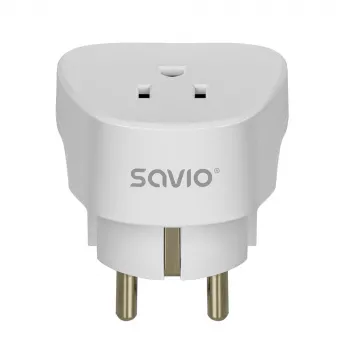 SAVIO AP-01 ceļojuma adapteris, ASV ligzda – ES spraudnis