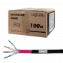 Logilink Professional - Bulk Cable - 100 m - S/FTP -Cat.7 Raw Cable - Halogen-Free, outdoors, Gigabit Ethernet Support, direct burial - Black (CPV0082)