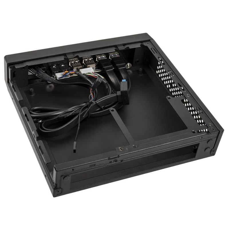 Akasa Cypher MX3 - Mini Tower - PC - SGCC - Melns - Thin Mini-ITX - Cietais disks - Barošana (A-ITX38U3-M1B)