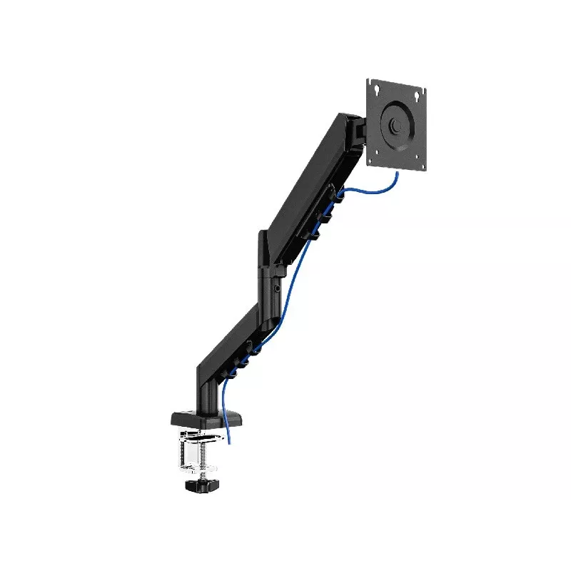 Monitora svira TRACER Pivot Master TRAUCH47659 — regulējams augstums, noliec/grozāms, VESA 100×100, līdz 9 kg, 13–32 collu ekrāniem, uzstādāms uz galda, melna