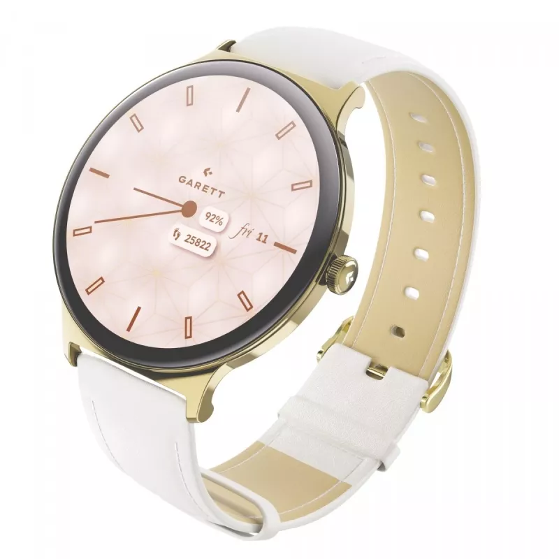 Smartwatch Garett Verona 2 Gold Mesh ar Bluetooth un sirdsdarbības monitoru