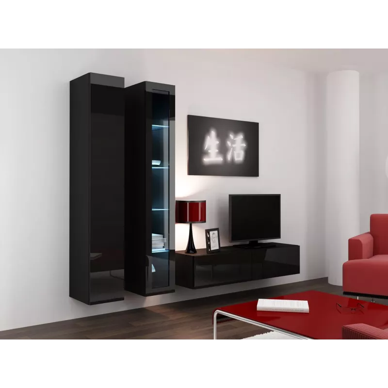Cama TV statīvs VIGO 140 30/140/40 melns/melns glancēts