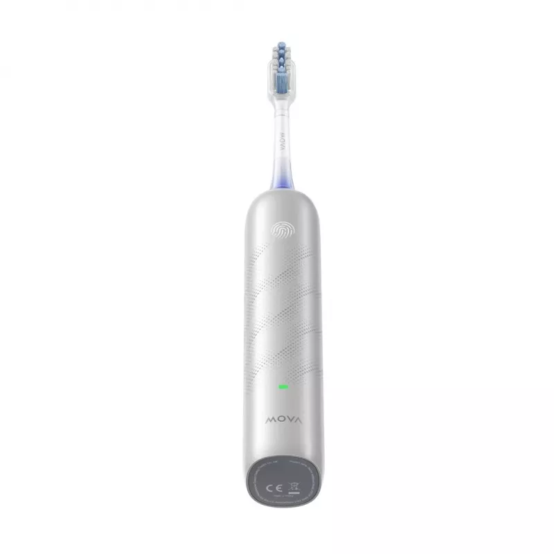 MOVA Fresh Pro Adult Sonic elektriskā zobu birste sudrabota — 4 režīmi, Li‑Ion baterija, iebūvēts taimeris