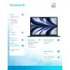 MacBook Air 13,6 : M2 8/8, 16GB, 256GB - Midnight
