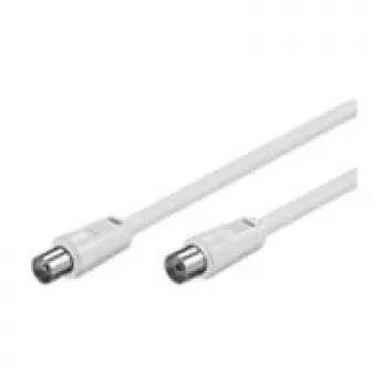 Wentronic Goobay Antenas savienojuma kabelis, 100% ekranēts, balts, 2,5 m - koaksiālais spraudnis, koaksiālā ligzda (50718)