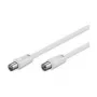 Wentronic Goobay Antenas savienojuma kabelis, 100% ekranēts, balts, 2,5 m - koaksiālais spraudnis, koaksiālā ligzda (50718)