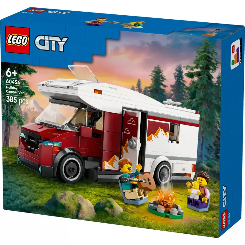 Konstruktoru rotaļlieta LEGO City Adventure Camper 60454, 385 detaļas, augstums 80 mm, no 6 gadu vecuma