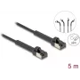 Tīkla kabelis DeLOCK RJ45 plāns Cat.6A U/FTP 5m Melns