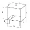 Naktsgaldiņu komplekts Cama Meble HOLE — 2 gab., 44×40,5×53,5 cm, balts matēts, MDF/skaidu plātne, 16 mm rāmis