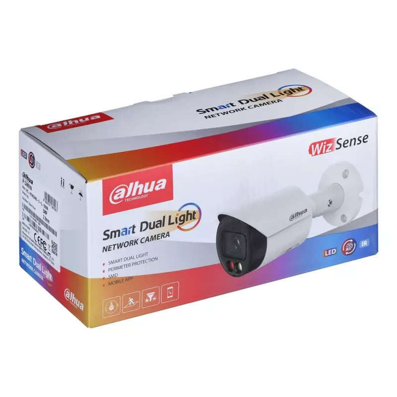 Dahua Technology WizSense DH-IPC-HFW2549SP-S-IL-0280B drošības kamera Lodes tipa IP drošības kamera Iekštelpām un ārtelpām 2960 x 1668 pikseļi Griestu/sienas