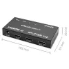 Aktīvs HDMI sadalītājs 2 x HDMI 4Kx2K, 3,4 Gbps