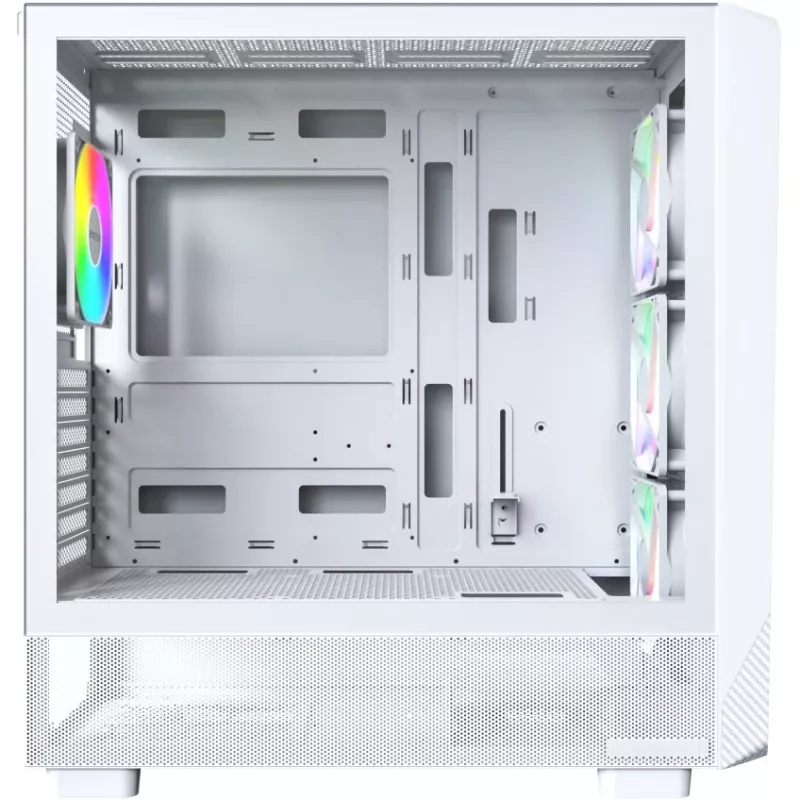 PC Case Montech X5 Midi Tower balta ATX 3x140mm Fans