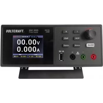VOLTCRAFT DSP-3005 laboratorijas barošanas avots, regulējams 0 - 30 V 0 - 5 A 150 W USB 2.0 spraudnis A Slave-Funktion izeju skaits 1 x (VC-12231810)