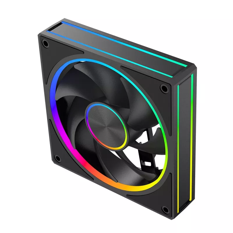 Dzesēšanas ventilators MODECOM VOLCANO LOOP 120 ARGB, 120 mm, PWM, 400–1400 RPM, melns