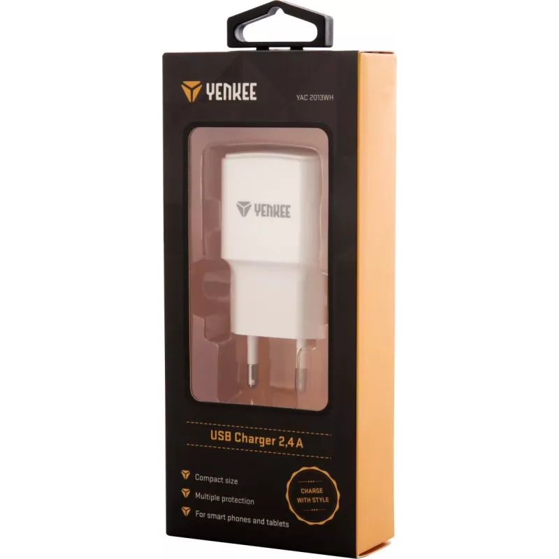 USB A 12W 2.4A tīkla lādētājs ir Yenkee produkts no mūsu mobilo ierīču lādētāju klāsta. Izceļas ar baltu apdari, sienas tipu un 12W jaudu.