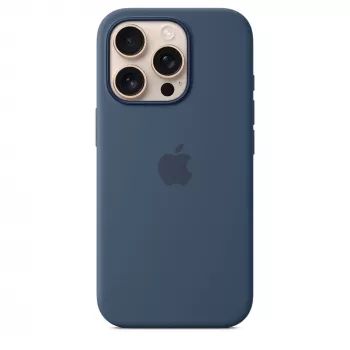 Silicone maciņš ar MagSafe iPhone 16 Pro – Denim