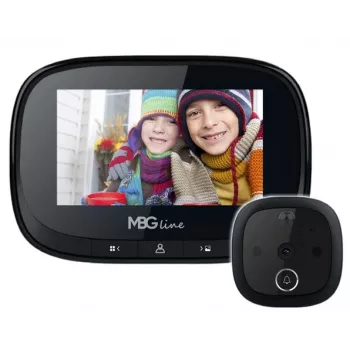 Durvju acs kamera mbg line SF55 Melns Edition 32802 — HD izšķirtspēja, nakts redzamība