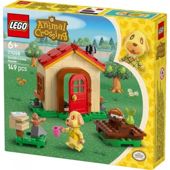 Konstrukciju rotaļlieta LEGO Animal Crossing Mājīgā māja 77058, 149 gabali, 1 minifigūra, izmērs 120×90×70 mm