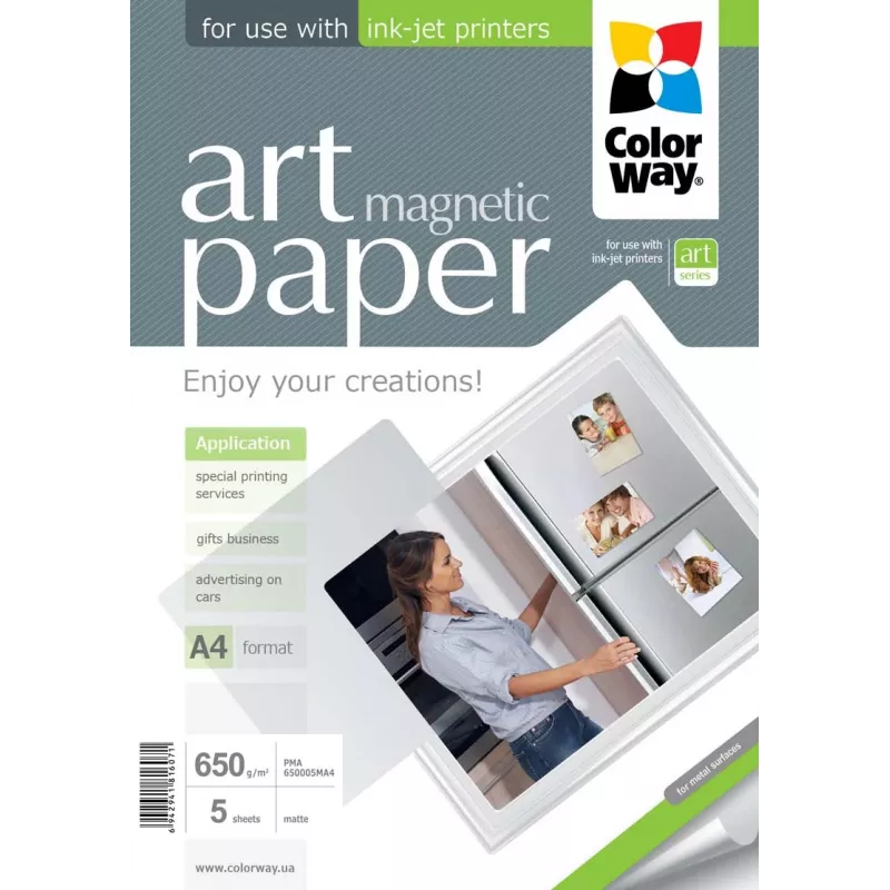 ART | Balts | 650 g/m² | A4 | A4 | Matēts magnētiskais foto papīrs