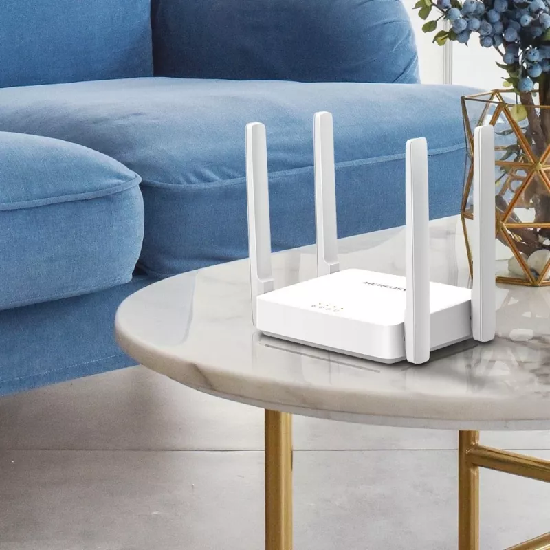 Galda maršrutētājs MERCUSYS AC10 Dual-band 2.4/5 GHz Wi‑Fi 5, 4 ārējās antenas, 1x Fast Ethernet (WAN/LAN)
