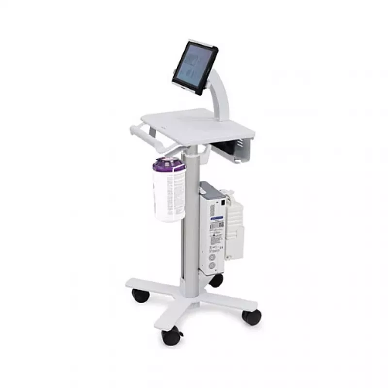 Ergotron planšetdatoru ratiņi, SV10 - ratiņi planšetdatoram / tastatūrai - medicīnas - metāla - balta, alumīnija - ekrāna izmērs: līdz 30,5 cm (līdz 12 collām)