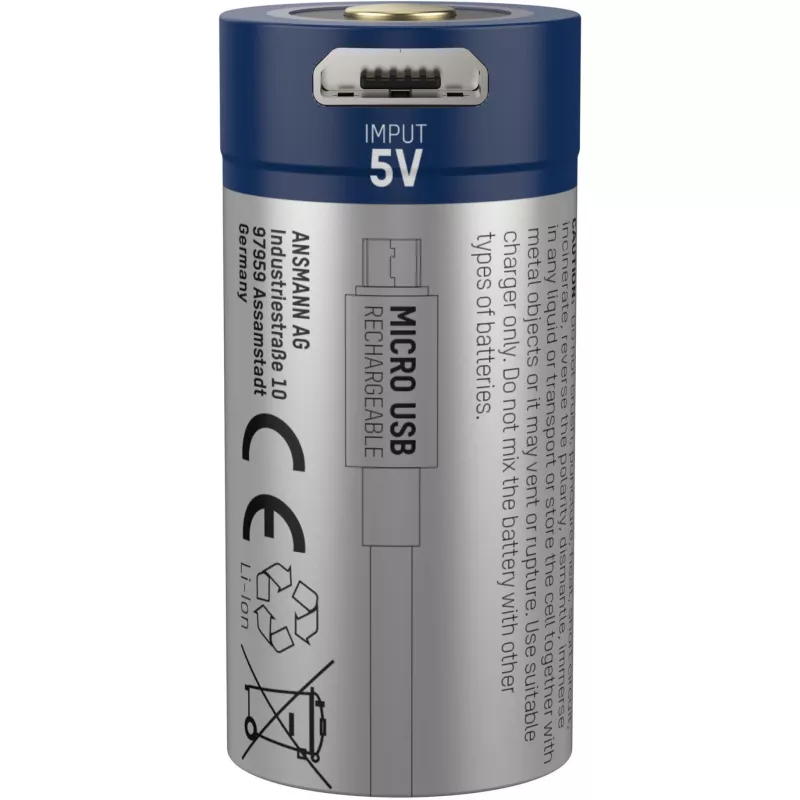 Ansmann 16340 Li-ion uzlādējamais akumulators 850 mAh 3,6 V Micro USB ieeja 1300-0015