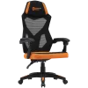 Spēļu krēsls CANYON Wave MCH02 — sieta atzveltne, ergonomisks dizains, melns/oranžs