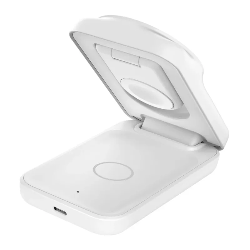 Iekštelpu lādētājs Belkin UltraCharge 25w Qi2 3in1 Magnetic Charger EU balta Square