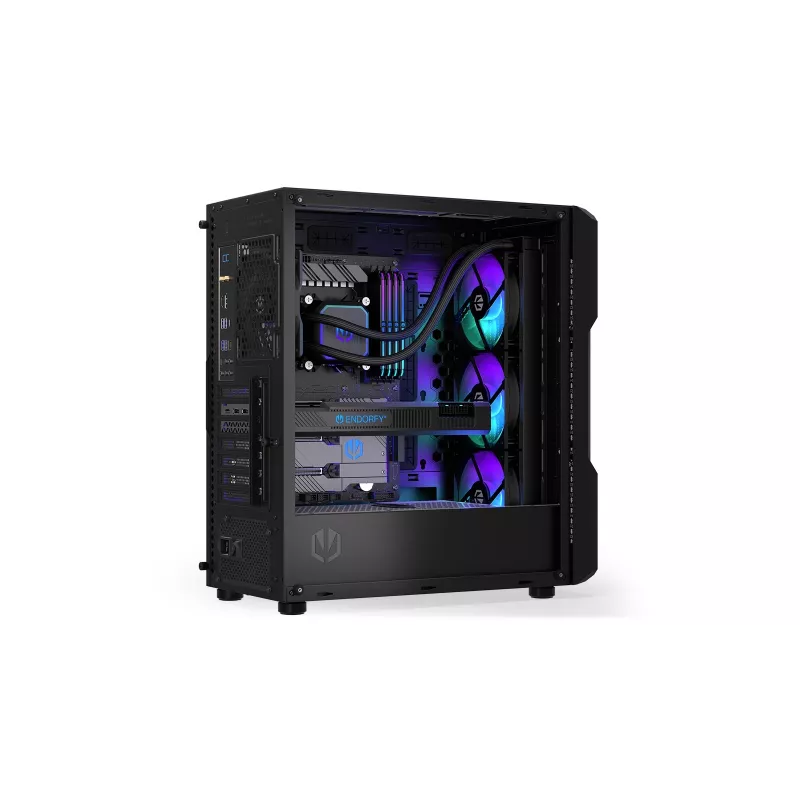 Universāls šķidruma dzesētājs ENDORFY Navis F360 ARGB melns — 360 mm radiators, 3x 120×25 mm ventilatori, 250–1800 apgr./min, sūknis 1600–2600 apgr./min, atbalsta LGA 1700/AM5/AM4