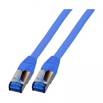 EFB-Elektronik RJ45 plāksterkabelis Cat.6A S/FTP TPECat.7 neapstrādāts kabelis superflex zils 1 m Ražotājs: EFB Elektronik (K5525FBL.1)
