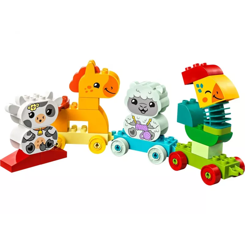 Konstrukciju rotaļlieta LEGO DUPLO Animal Train 10412 — 19 gab., vecumam no 1,5 gadiem, 170×60×430 mm