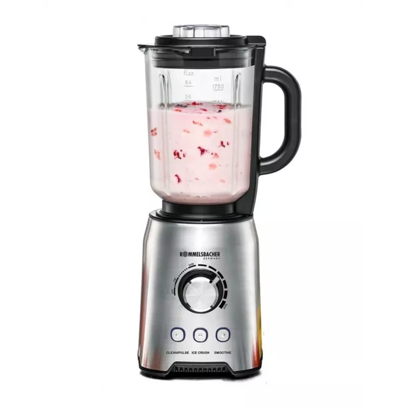Galda blenderis Rommelsbacher MX 1250 — 1200 W, 1,75 l stikla trauks, nerūsējošais tērauds