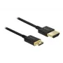 DeLOCK plāns Premium - Video/Audio/Tīkla kabelis - HDMI - 36 AWG - HDMI, 19 kontaktu (V) - uz - Mini-HDMI, 19 kontaktu (V) - 2,0m - Trīskārša izolācija - Melns (84778)
