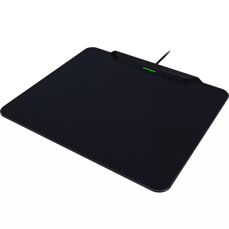 Razer | Bezvadu uzlādes spēļu peles paliktnis un poga, cietā versija | HyperFlux V2 bezvadu uzlādes sistēma | Spēļu peles paliktnis | 360 x 311 mm | Melns