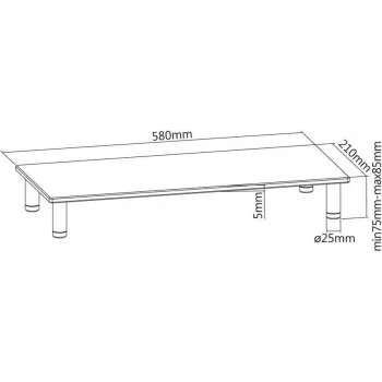 ROLINE - statīvs - LCD displejam - metāls, stikls
