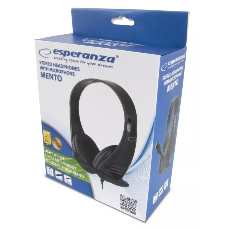 Esperanza EH209K austiņas/headset ar galvas saiti Melna