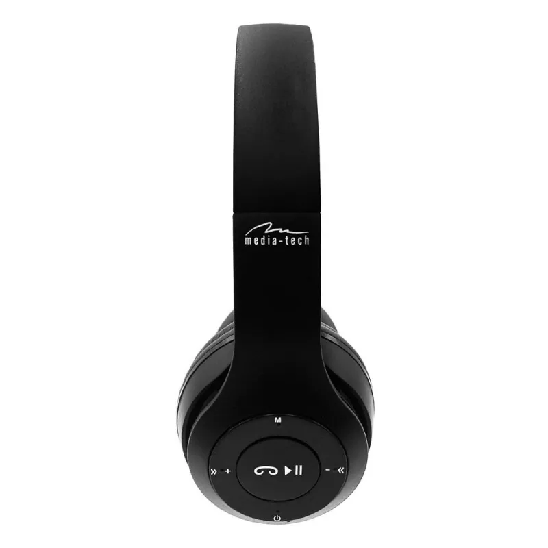 MEDIA-TECH EPSILION BT MT3591 Bezvadu austiņas Bluetooth 4.2 Mikrofons Radio FM Melna