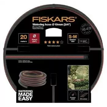 Dārza laistīšanas šļūtene Fiskars Q4 3/4 collas 20 m, izturīgs 19 mm iekšējais diametrs
