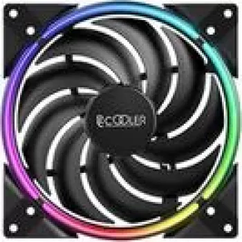 140mm PCCOOLER korpusa ventilators CORONA-MAX-FRGB, 1000–2000 RPM, ARGB apgaismojums
