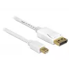 DisplayPort kabelis DeLOCK 83482 Mini DisplayPort 2 m Balts