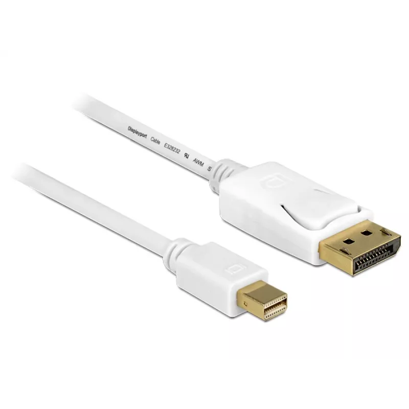 DisplayPort kabelis DeLOCK 83482 Mini DisplayPort 2 m Balts
