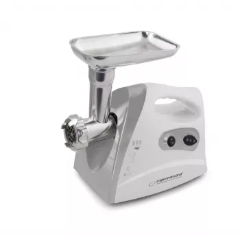 Esperanza EKM012E Meatball elektriskā gaļas mašīna, 600 W, 3 griešanas plāksnes, desu un kebbe uzgaļi, pelēka