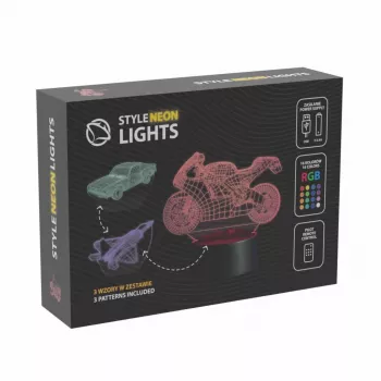 LED transportlīdzekļa dekoratīvā lampa MANTA SNL121RGB RGB 3D gaisma automašīnām un motocikliem