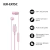 Sony IER-EX15C austiņas ar vadu, ievietojamas ausīs, zvaniem/mūzikai, USB-C, rozā