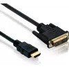 Adaptera kabelis helos DVI-D (vīr.) uz HDMI (vīr.) 1,5 m, 4K 60 Hz